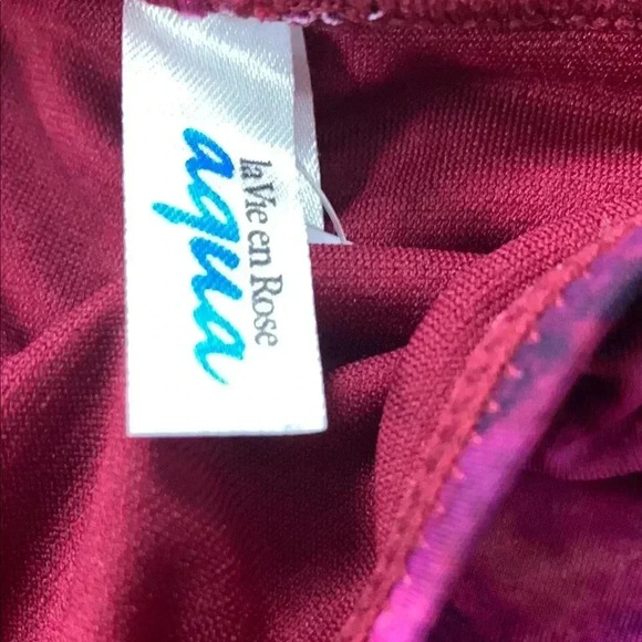 NWT La Vie en Rose Vibrant Pink Tie-Dye Bikini Bottom w Adjustable Ties Size Sa - Picture 3 of 8